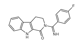 2-[(4-fluorophenyl)(imino)methyl]-2,3,4,9-tetrahydro-1H-β-carbolin-1-one Structure