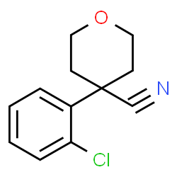 4-(2-chlorophenyl)tetrahydro-2H-pyran-4-carbonitrile structure