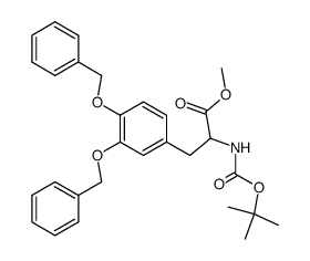 (R)-3-(3,4-Bis-benzyloxy-phenyl)-2-tert-butoxycarbonylamino-propionic acid methyl ester Structure