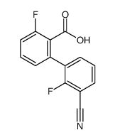 2-(3-cyano-2-fluorophenyl)-6-fluorobenzoic acid Structure