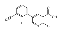 5-(3-cyano-2-fluorophenyl)-2-methoxypyridine-3-carboxylic acid结构式