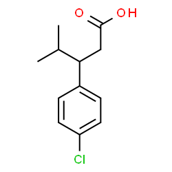 3-(4-Chlorophenyl)-4-methylpentanoic acid结构式