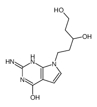 2-amino-7-(3,5-dihydroxypentyl)-1H-pyrrolo[2,3-d]pyrimidin-4-one结构式