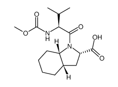 (2S,3aS,7aS)-1-{N-[(methyloxy)carbonyl]-L-valyl}octahydro-1H-indole-2-carboxylic acid Structure