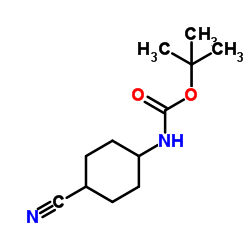 2-Methyl-2-propanyl (4-cyanocyclohexyl)carbamate结构式