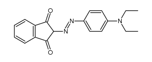 2-((4-(diethylamino)phenyl)diazenyl)-1H-indene-1,3(2H)-dione Structure