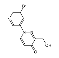 1-(5-bromopyridin-3-yl)-3-(hydroxymethyl)pyridazin-4(1H)-one结构式