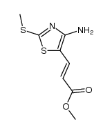 3t-(4-amino-2-methylsulfanyl-thiazol-5-yl)-acrylic acid methyl ester结构式