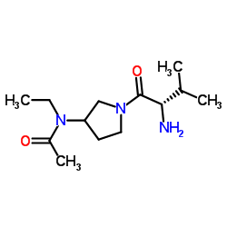 N-Ethyl-N-[1-(L-valyl)-3-pyrrolidinyl]acetamide结构式