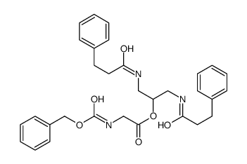 1,3-bis(3-phenylpropanoylamino)propan-2-yl 2-(phenylmethoxycarbonylamino)acetate结构式