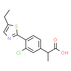 3-Chloro-α-methyl-4-(5-ethyl-2-thiazolyl)benzeneacetic acid picture