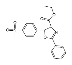 (4R-5R)-4,5-Dihydro-5-[4-(methylsulfonyl)phenyl]-2-phenyl-4-oxazolecarboxylic Acid Ethyl Ester结构式