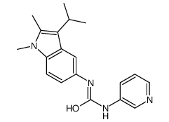 1-(1,2-dimethyl-3-propan-2-ylindol-5-yl)-3-pyridin-3-ylurea Structure