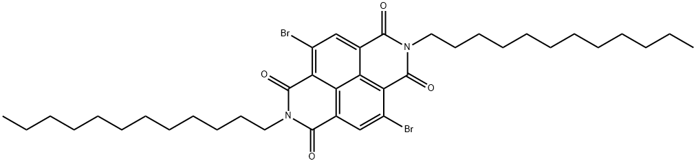 N,N'-didodecyl-2,6-dibromonaphthalene-1,4,5,8-tetracarboxylic acid bisimide structure