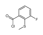 Benzoyl chloride, 3-fluoro-2-(methylthio)- (9CI) Structure