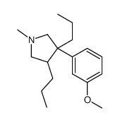 3-(3-methoxyphenyl)-1-methyl-3,4-dipropylpyrrolidine结构式