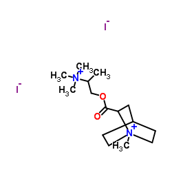 1-Methyl-2-{[2-(trimethylammonio)propoxy]carbonyl}-1-azoniabicyclo[2.2.2]octane diiodide Structure