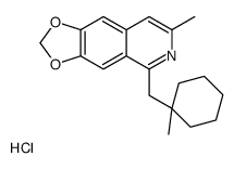 7-methyl-5-[(1-methylcyclohexyl)methyl]-[1,3]dioxolo[4,5-g]isoquinolin-6-ium,chloride结构式