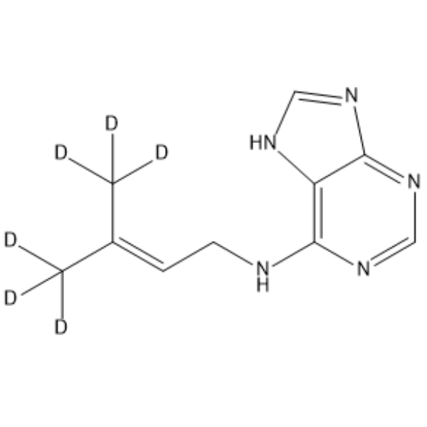 6-(γ,γ-Dimethylallylamino)purine-d6结构式