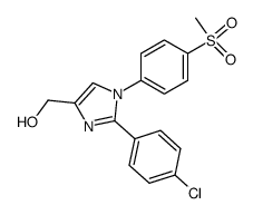 2-(4-chlorophenyl)-1-[4-(methylsulfonyl)phenyl]-1H-imidazole-4-methanol结构式