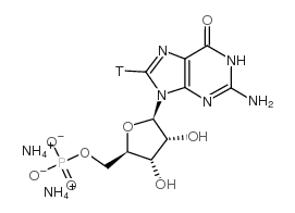guanosine 5'-monophosphate-[8-3h] diammonium salt结构式