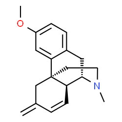 (14α)-7,8-Didehydro-3-methoxy-17-methyl-6-methylenemorphinan结构式