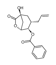 (1S,3S,4R,5R)-3-allyl-1-hydroxy-7-oxo-6-oxabicyclo[3.2.1]oct-4-yl benzoate结构式