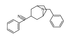 8-benzyl-3-phenyl-8-azabicyclo[3.2.1]octane-3-carbonitrile结构式