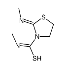 N-methyl-2-methylimino-1,3-thiazolidine-3-carbothioamide结构式