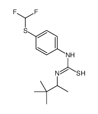 1-[4-(difluoromethylsulfanyl)phenyl]-3-(3,3-dimethylbutan-2-yl)thiourea结构式