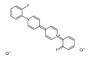 1-(2-fluorophenyl)-4-[1-(2-fluorophenyl)pyridin-1-ium-4-yl]pyridin-1-ium,dichloride Structure