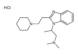dimethyl-[2-[2-(2-piperidin-1-ylethyl)benzimidazol-1-yl]propyl]azanium,chloride结构式