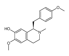 (R)-6-methoxy-1-(4-methoxybenzyl)-2-methyl-1,2,3,4-tetrahydroisoquinolin-7-ol结构式