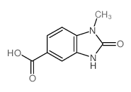 1-甲基-2-氧代-2,3-二氢-1H-苯并[d]咪唑-5-羧酸结构式