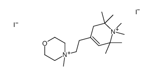 4-[2-(1,1,2,2,6,6-hexamethyl-3H-pyridin-1-ium-4-yl)ethyl]-4-methylmorpholin-4-ium,diiodide Structure