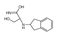 (2S)-2-(2,3-dihydro-1H-inden-2-ylamino)-3-hydroxypropanamide结构式