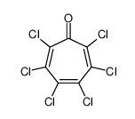 2,3,4,5,6,7-hexachlorocyclohepta-2,4,6-trien-1-one结构式