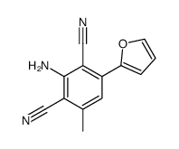 2-amino-4-(furan-2-yl)-6-methylbenzene-1,3-dicarbonitrile Structure