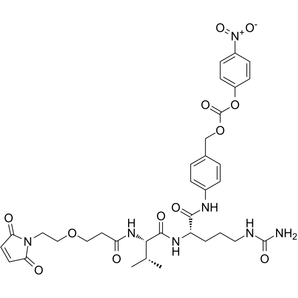 Mal-PEG1-Val-Cit-PAB-PNP Structure