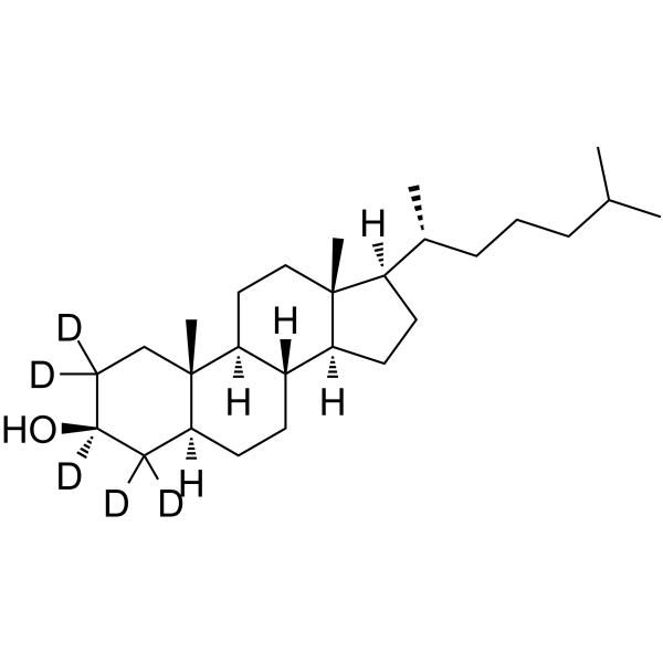 5α-Cholestan-3β-ol-d5结构式