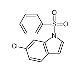 6-氯-1-(苯基磺酰基)-1H-吲哚结构式