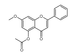 5-acetoxy-7-methoxyflavone结构式