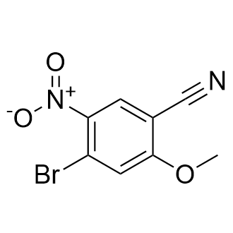 4-Bromo-2-methoxy-5-nitrobenzonitrile Structure