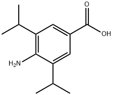 Benzoic acid, 4-amino-3,5-bis(1-methylethyl)- Structure