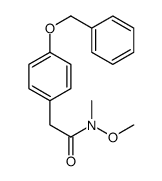 N-methoxy-N-methyl-2-(4-phenylmethoxyphenyl)acetamide Structure