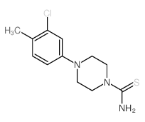 1-Piperazinecarbothioamide,4-(3-chloro-4-methylphenyl)- Structure