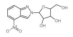 2H-Indazole, 4-nitro-2-b-D-ribofuranosyl- structure