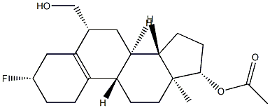 17β-(Acetyloxy)-3β-fluoroestr-5(10)-ene-6β-methanol结构式
