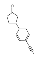 4-(3-氧环戊基)苯甲腈结构式