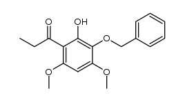 1-(3-(benzyloxy)-2-hydroxy-4,6-dimethoxyphenyl)propan-1-one Structure